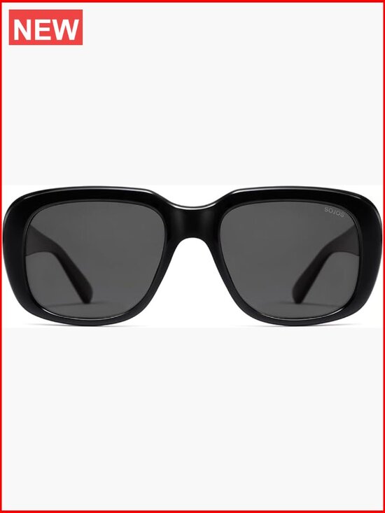 Classic Thick Rectangle Polarized Sunglasses 90s Square Frame UV400 Protection main image 6